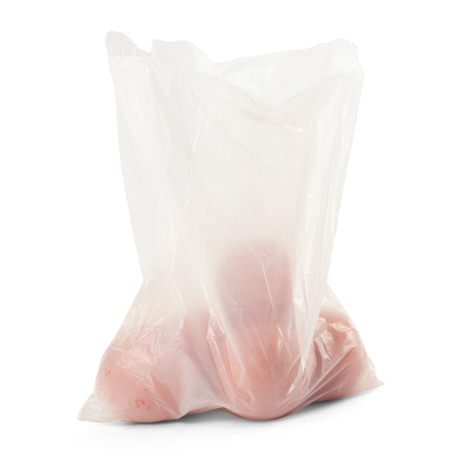 10,000 pcs (8"x10") 200mm x 235mm+15mm lip White Lipped Polypouched Counter Bags