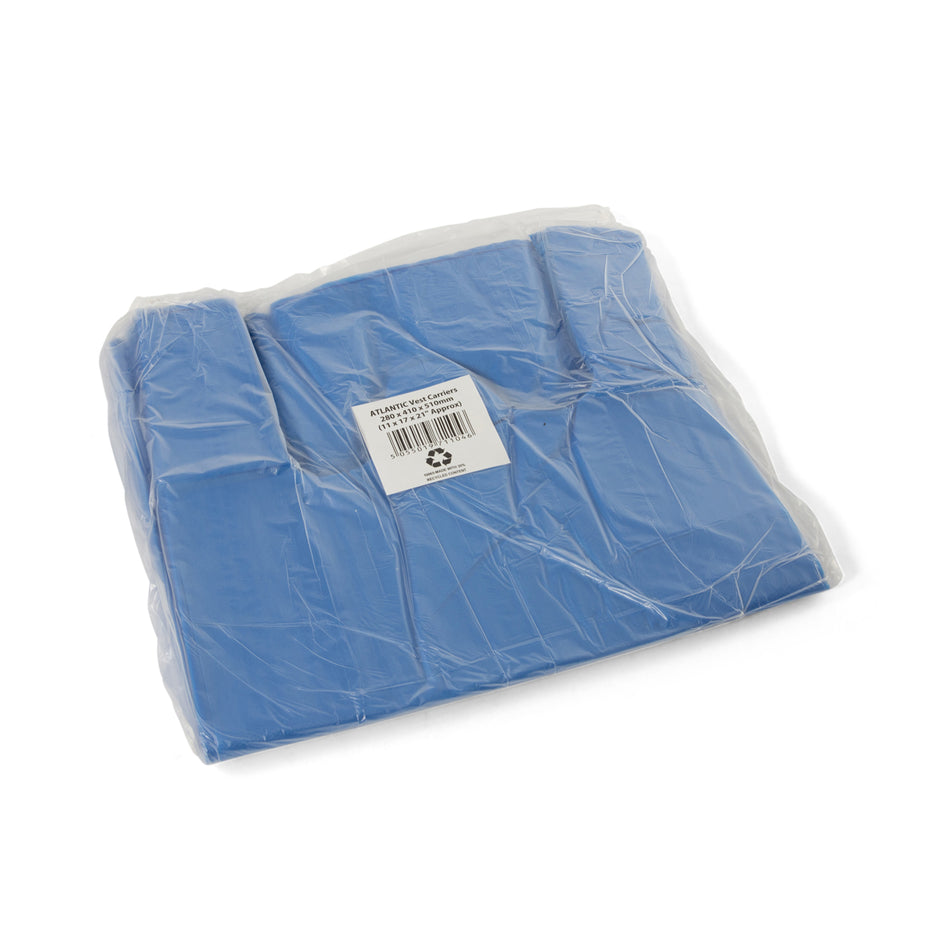 800 pcs 280mm x 410mm x 510mm Blue Vest Carrier Bags