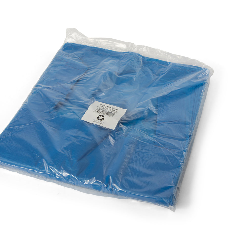 900 pcs 300mm x 440mm x 575mm Blue Recycled Vest Plastic Carrier Bags