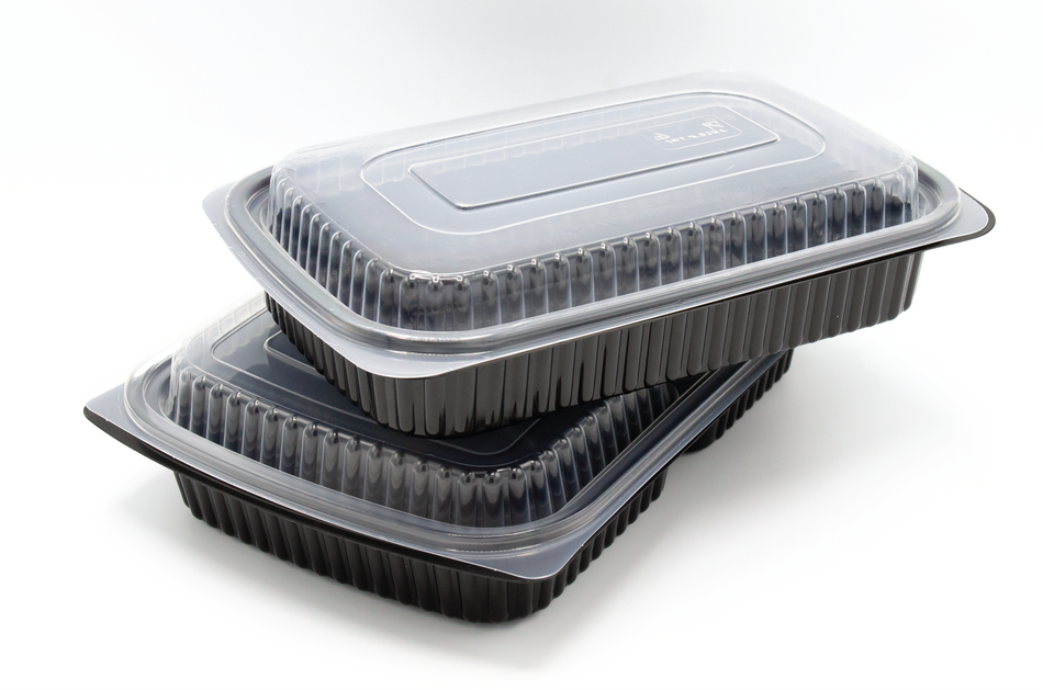 260 pcs 750cc Clear Microwave Rectangle Salad Lids (Lid Only)
