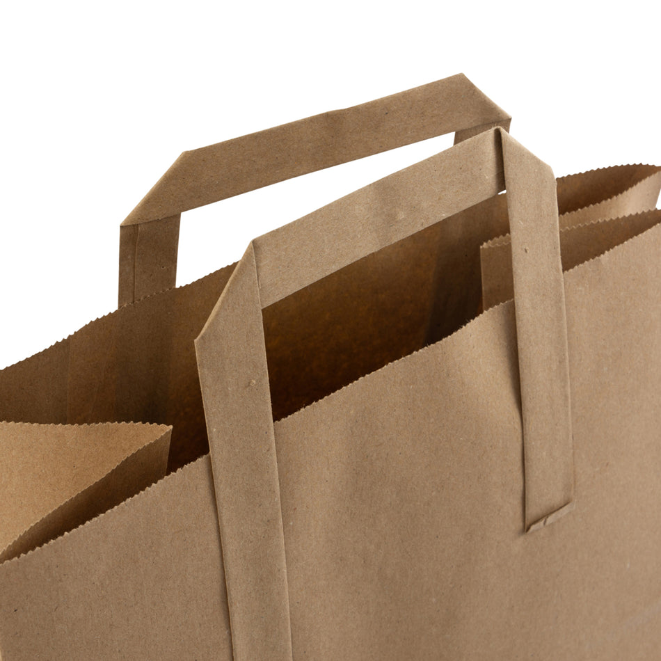 250 pcs Brown Large SOS Takeaway Carrier Bag