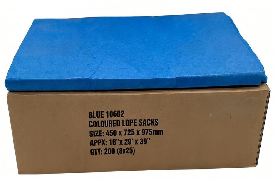 200 pcs Blue Loose Recycled Refuse Waste Sacks