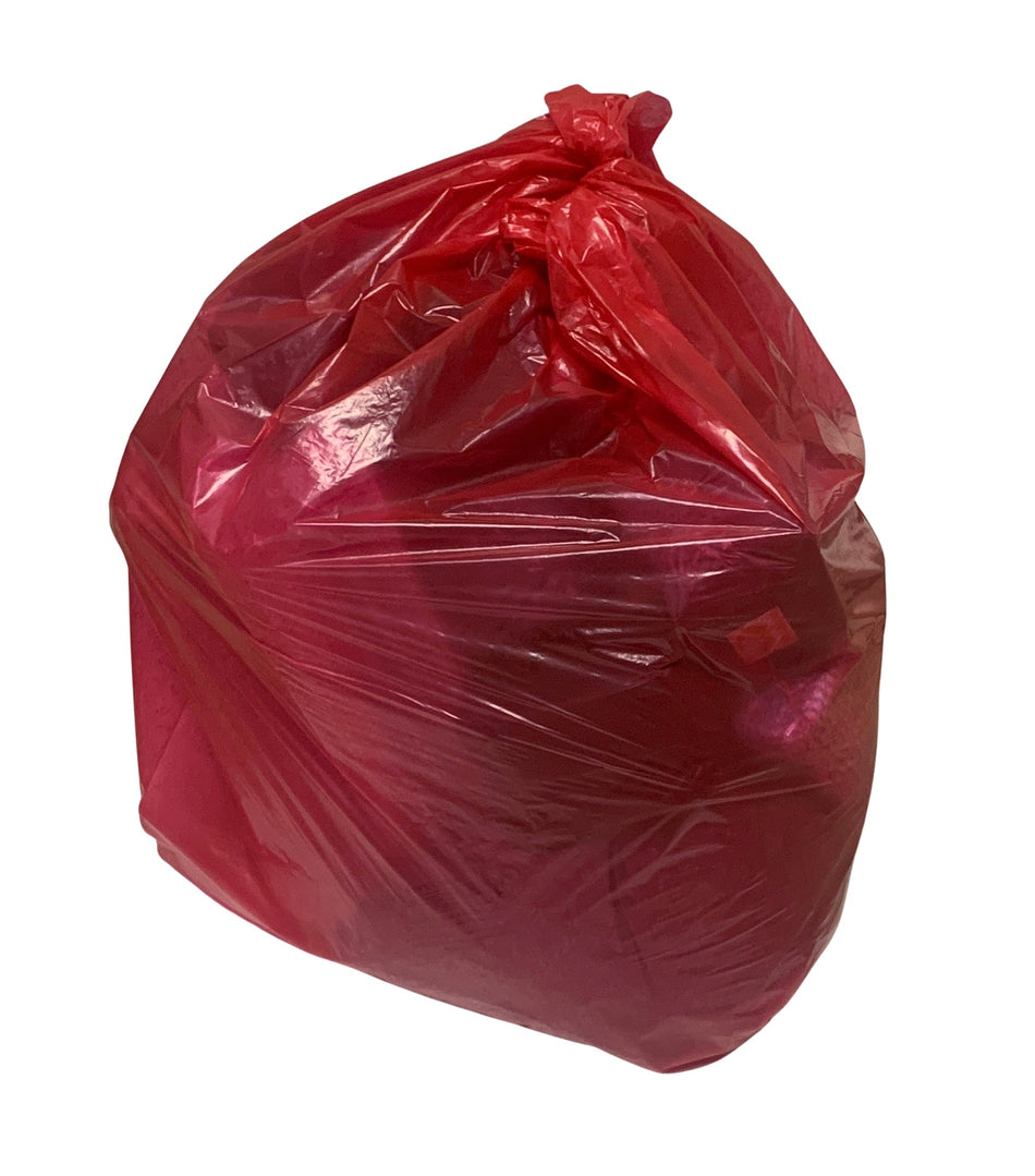 200 Bags Red Loose Recycled Refuse Waste Sacks Colours