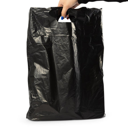 Standard Patch Handle 375mm x 450mm+75mm OBG Black Punch Out Patch Handle | L-Pack – LPack.co.uk