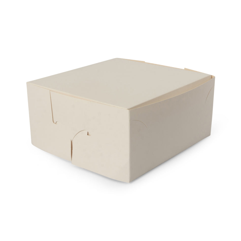 250 pcs 150mm (6") Square 1 Piece Folding Cake Box