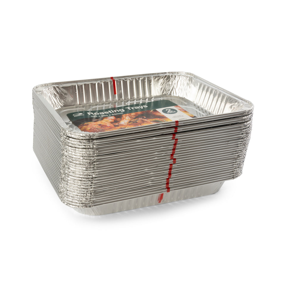 48 pcs 325mm x 260mm x 50mm Strong Foil Roasting Tray