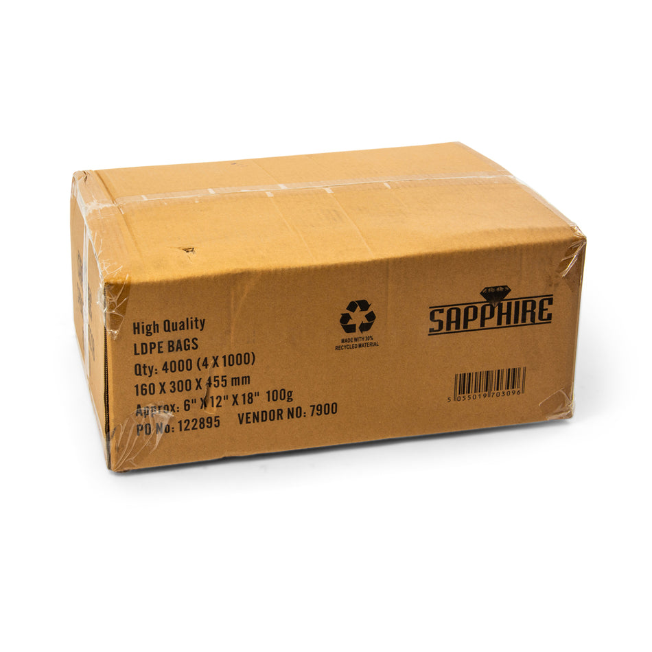 4000 6" x 12" x 18" 100g Poly Bags