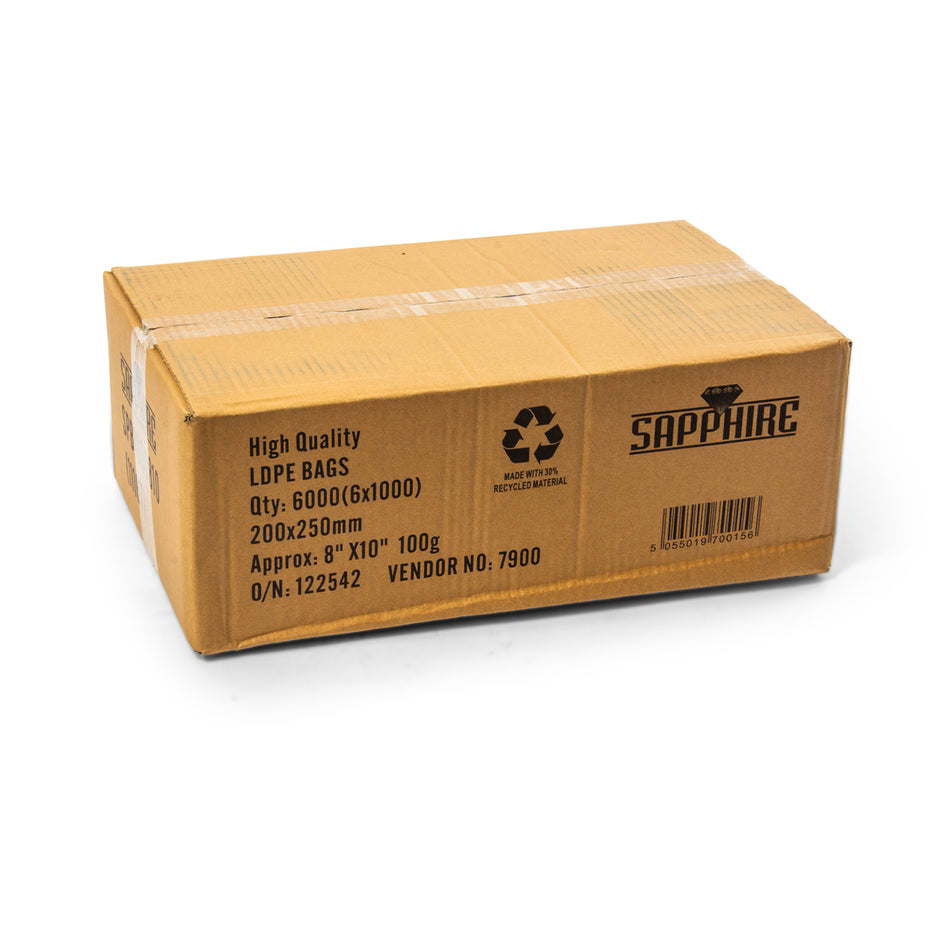 6000 pcs 8" x 10" 100g Poly Bags