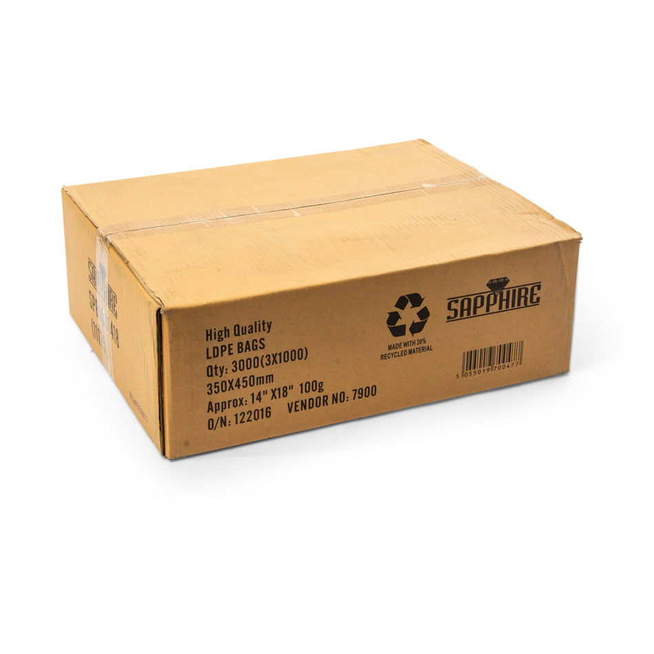 3000 pcs 14" x 18" 100g Poly Bags