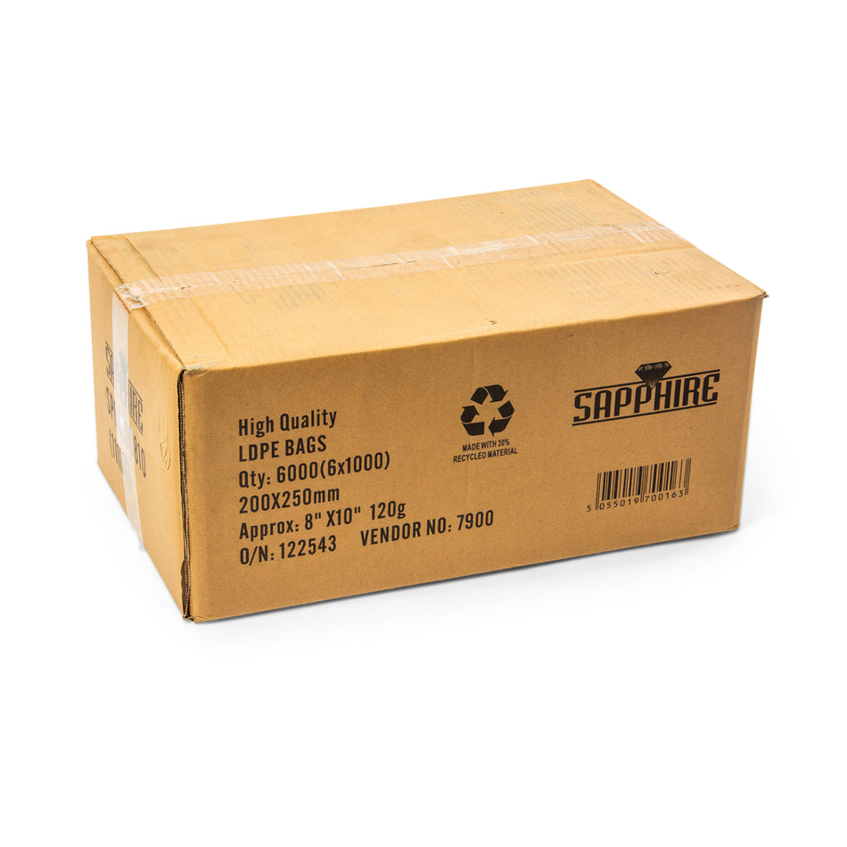 6000 pcs 8" x 10" 120g Poly Bags