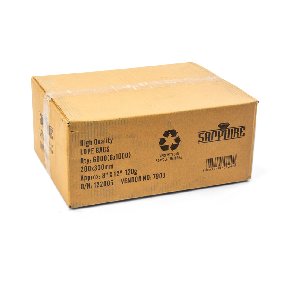 6000 pcs 8" x 12" 120g Poly Bags