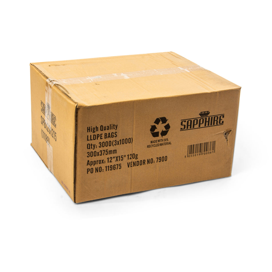 3000 pcs 12" x 15" 120g Poly Bags