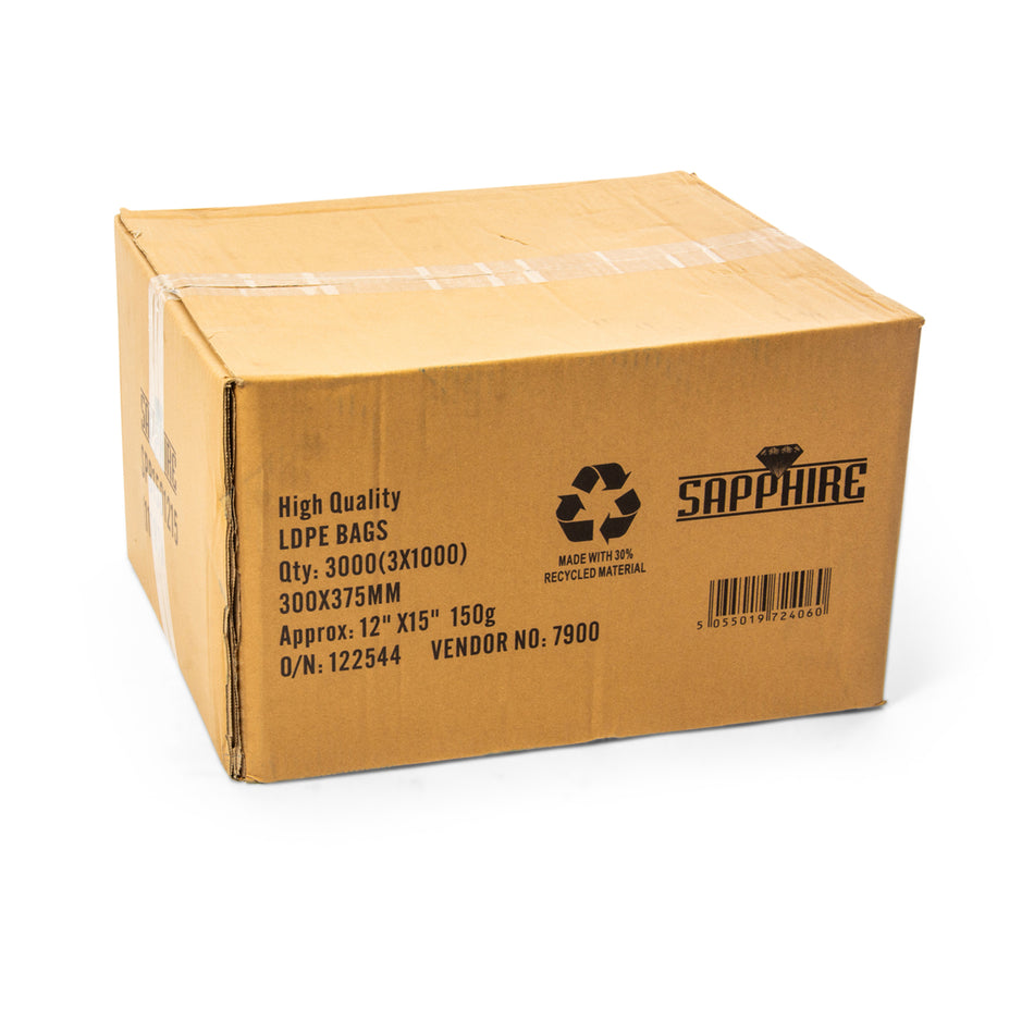 3000pcs 12" x 15" 150g Poly Bag