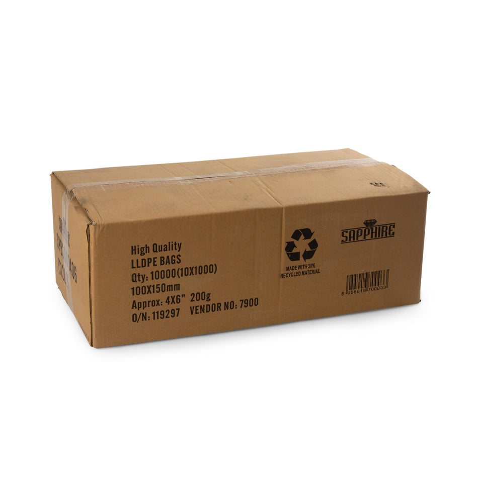 10000 pcs 4" x 6" 200g Poly Bag