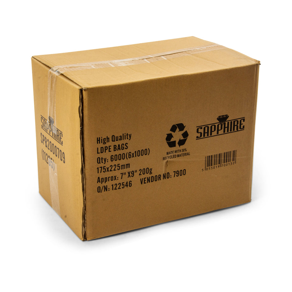 6000 pcs 7" x 9" 200g Poly Bag