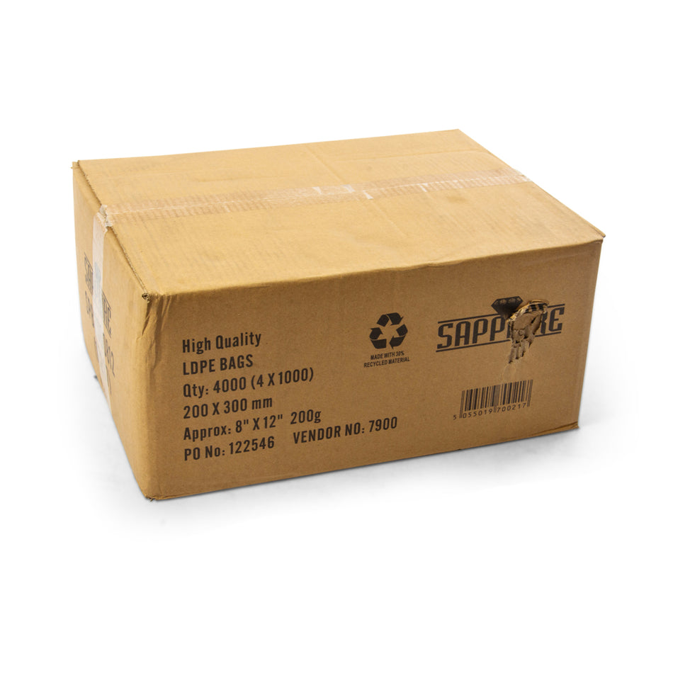4000 pcs 8" x 12" 200g Poly Bag