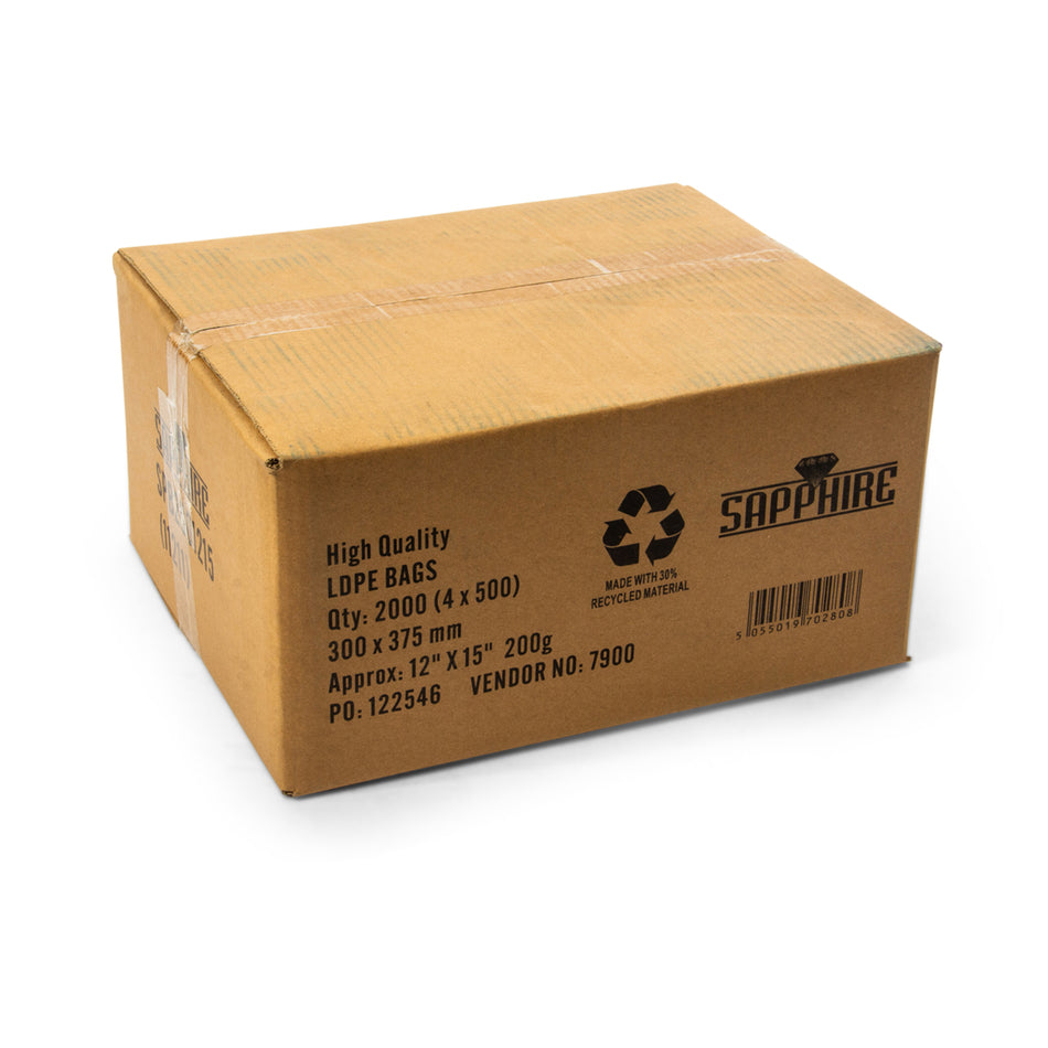 2000 pcs 12" x 15" 200g Poly Bag