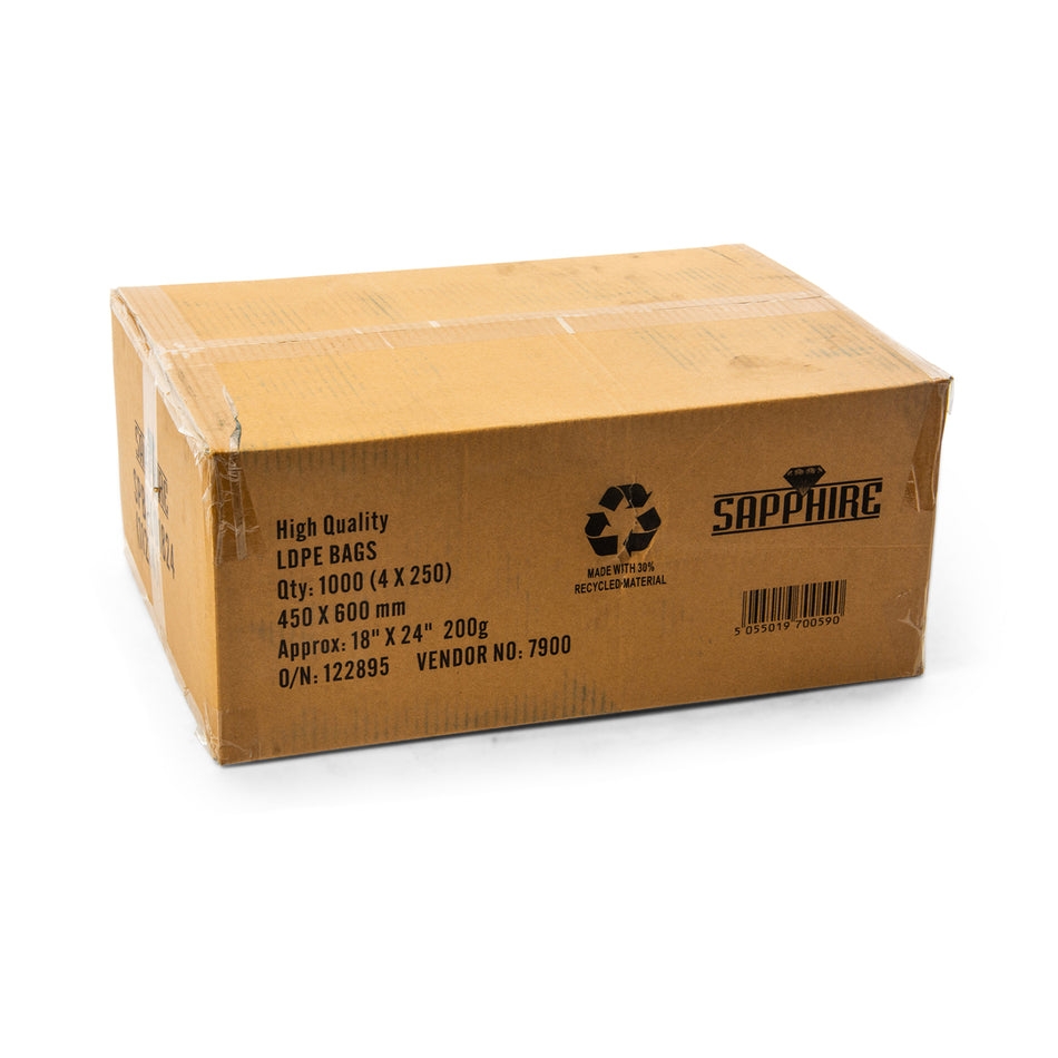 1000 pcs 18" x 24" 200g Poly Bag