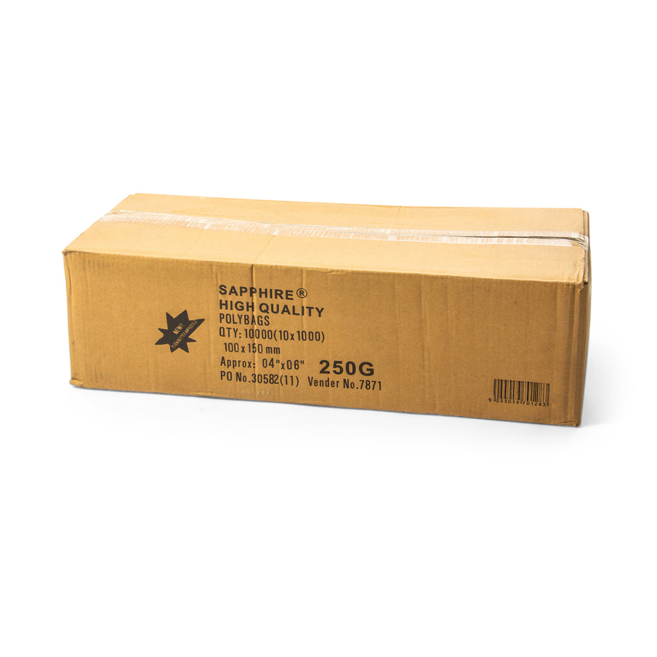 10000 pcs 4" x 6" 250g Poly Bag