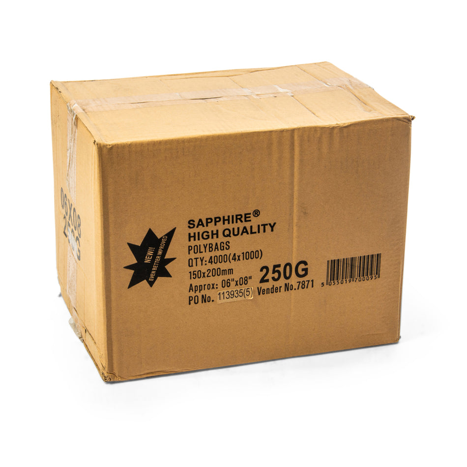 4000 pcs 6" x 8" 250g Poly Bag