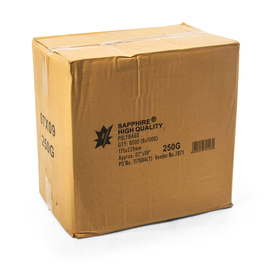 6000 pcs 7" x 9" 250g Poly Bag