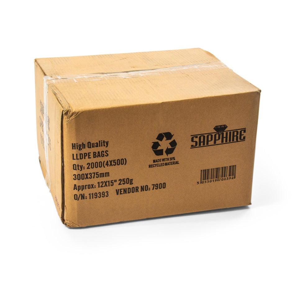 2000 pcs 12" x 15" 250g Poly Bag