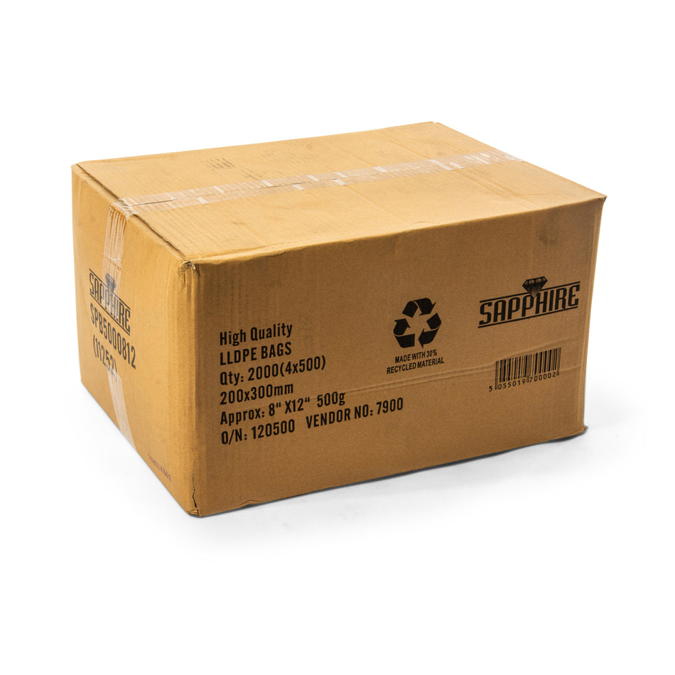 2000 pcs 8" x 12" 500g Poly Bag