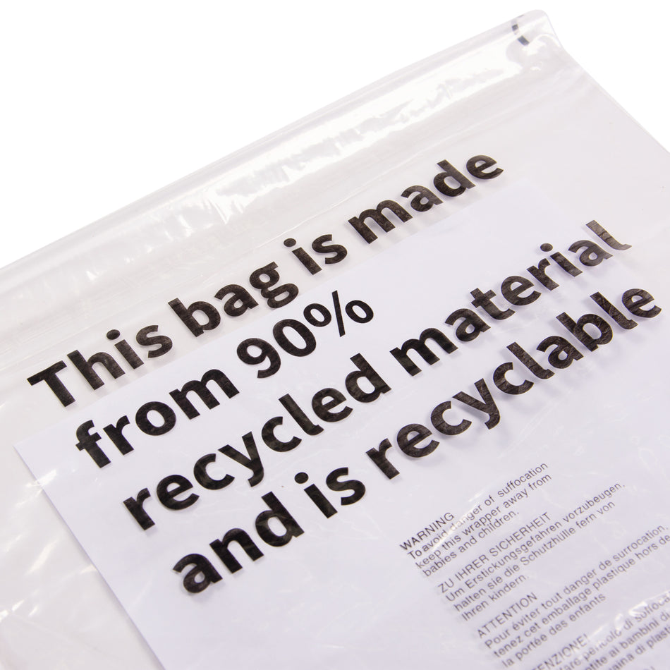 1000 pcs 12" x 15"+1.5" Clear Polybags With Resealable Self Adhesive Strip