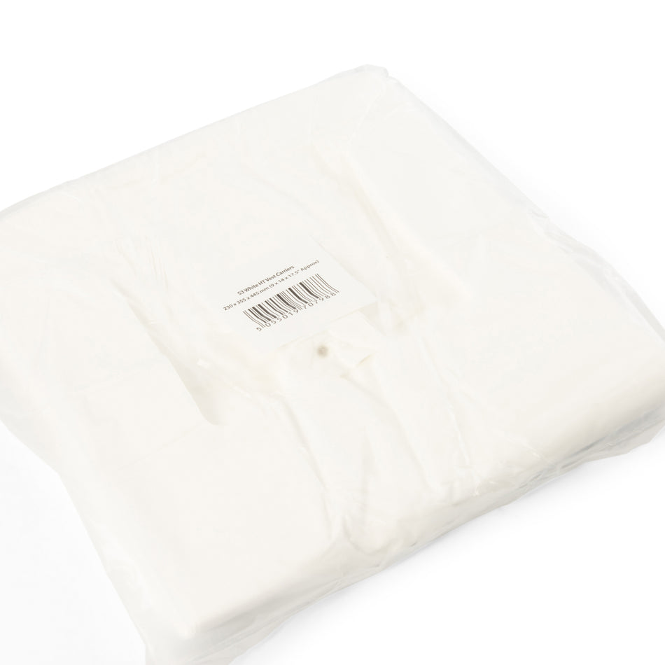 2000 pcs 230mm x 355mm x 445mm 18mu White Vest Carrier Bags