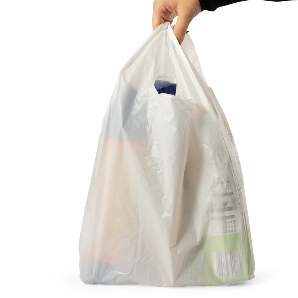 800 pcs 280mm x 410mm x 510mm 24mu White Vest Plastic Carrier Bags