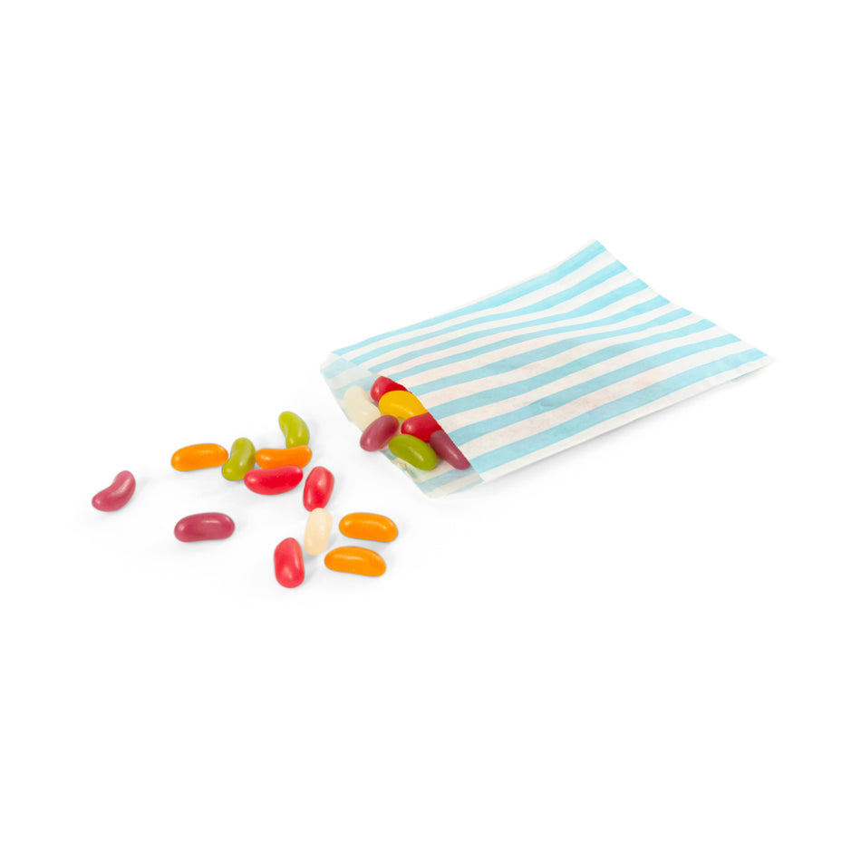 1000pcs Aqua 5 x 7" Candy Striped Paper Bags
