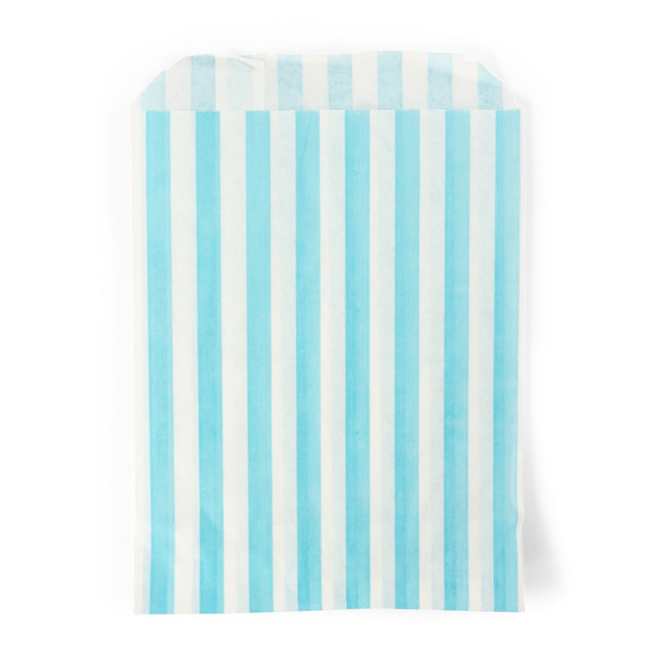 1000pcs Aqua 5 x 7" Candy Striped Paper Bags