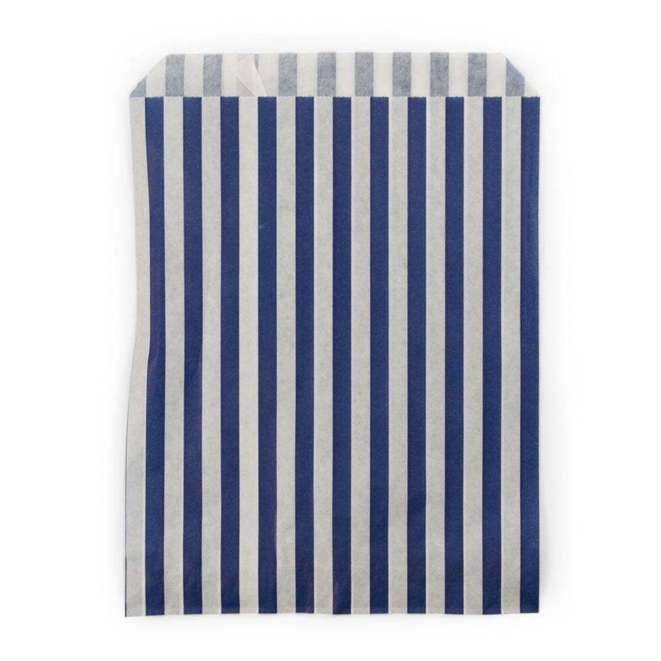 1000pcs Blue 5 x 7" Candy Striped Paper Bags