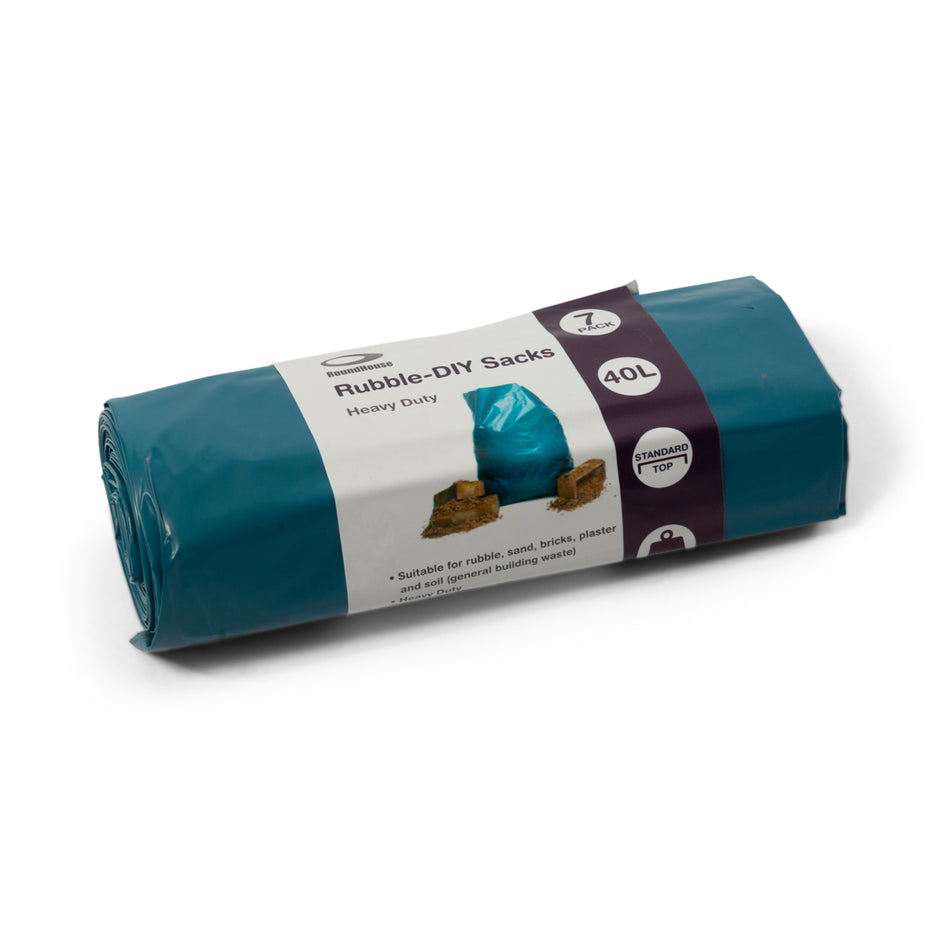 175pcs (25 Rolls) Blue Extra Heavy Duty Rubble Waste Sacks