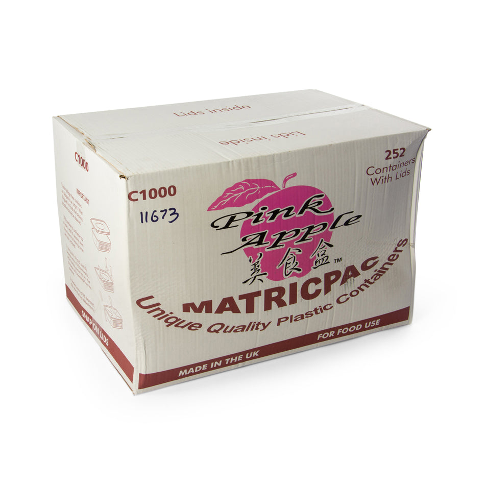252 pcs c1000 Pink Apple Microwave Food Container With Lid
