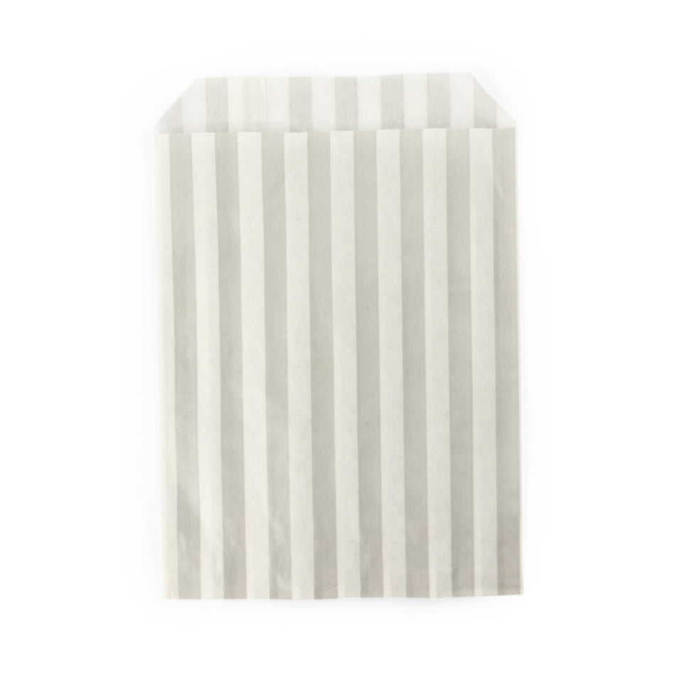 1000pcs Grey 5 x 7" Candy Striped Paper Bags