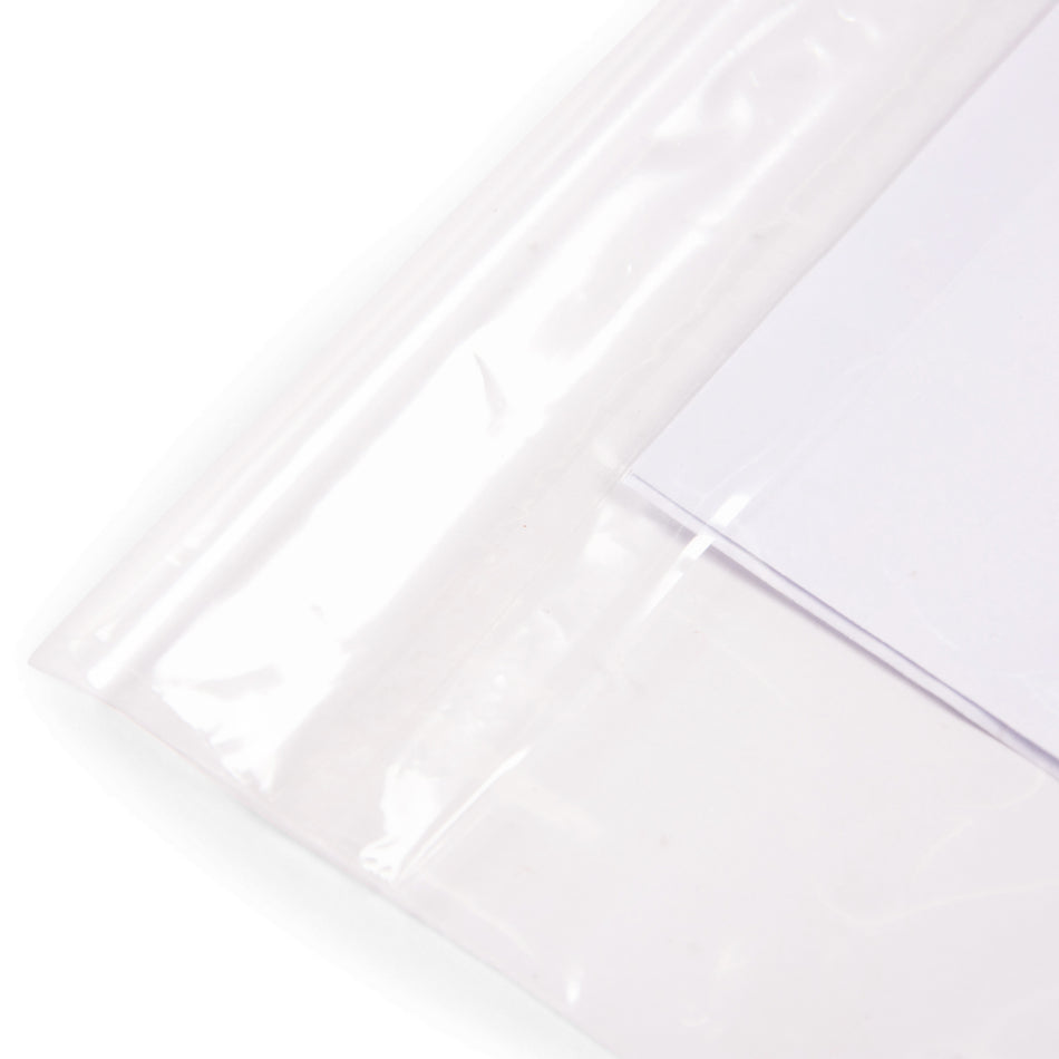 1000 pcs 8" x 10"+1.5" Clear Polyprop With Resealable Self Adhesive Strip
