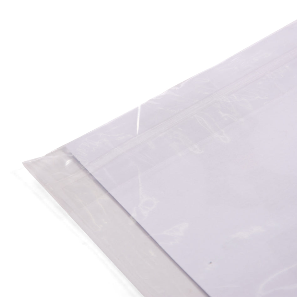 1000 pcs 14" x 17"+1.5" Clear Polyprop With Resealable Self Adhesive Strip