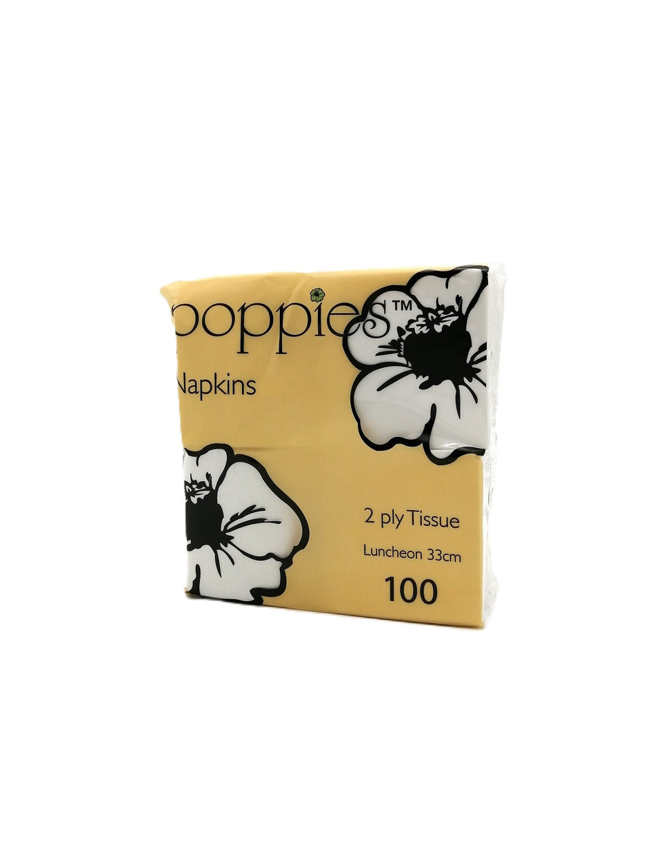 2000pcs 33cm 2ply White 8 Fold Napkins
