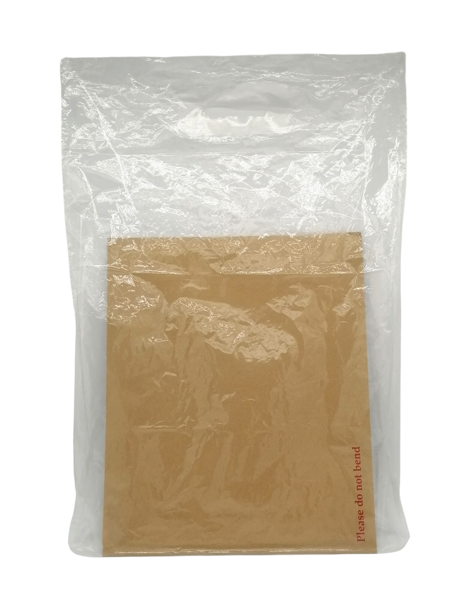 500 pcs 500mm x 680mm +280mm Large Clear Punch Out Patch Handle Carrier Bag