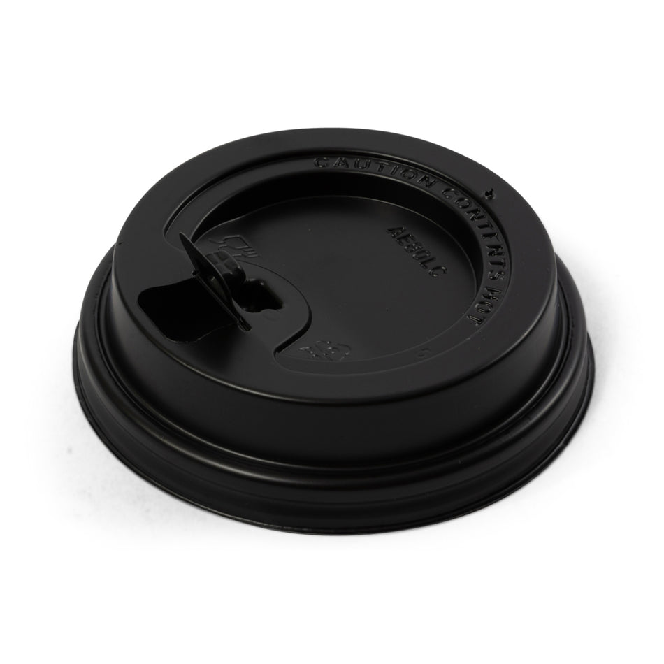 1000 pcs 3" 80mm / 8oz Black Coffee Cup Lids