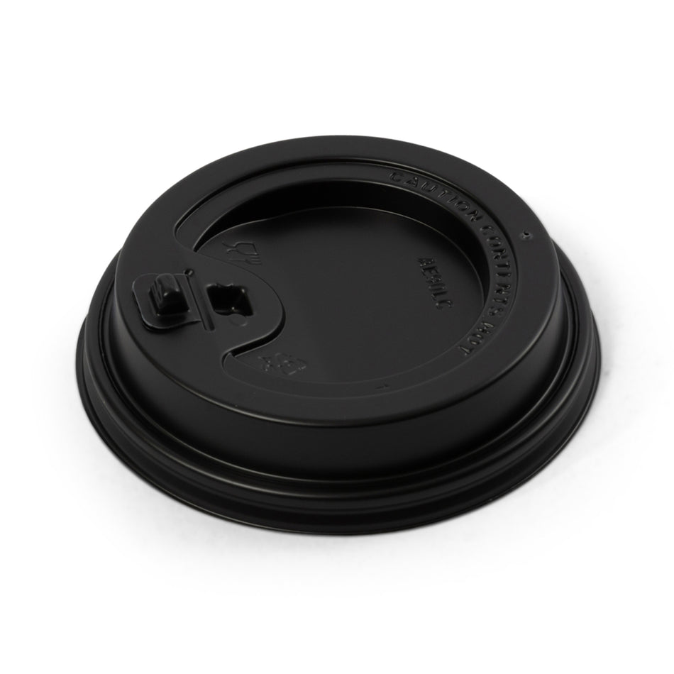 1000 pcs 3.5" 90mm / 12oz Black Coffee Cup Lids