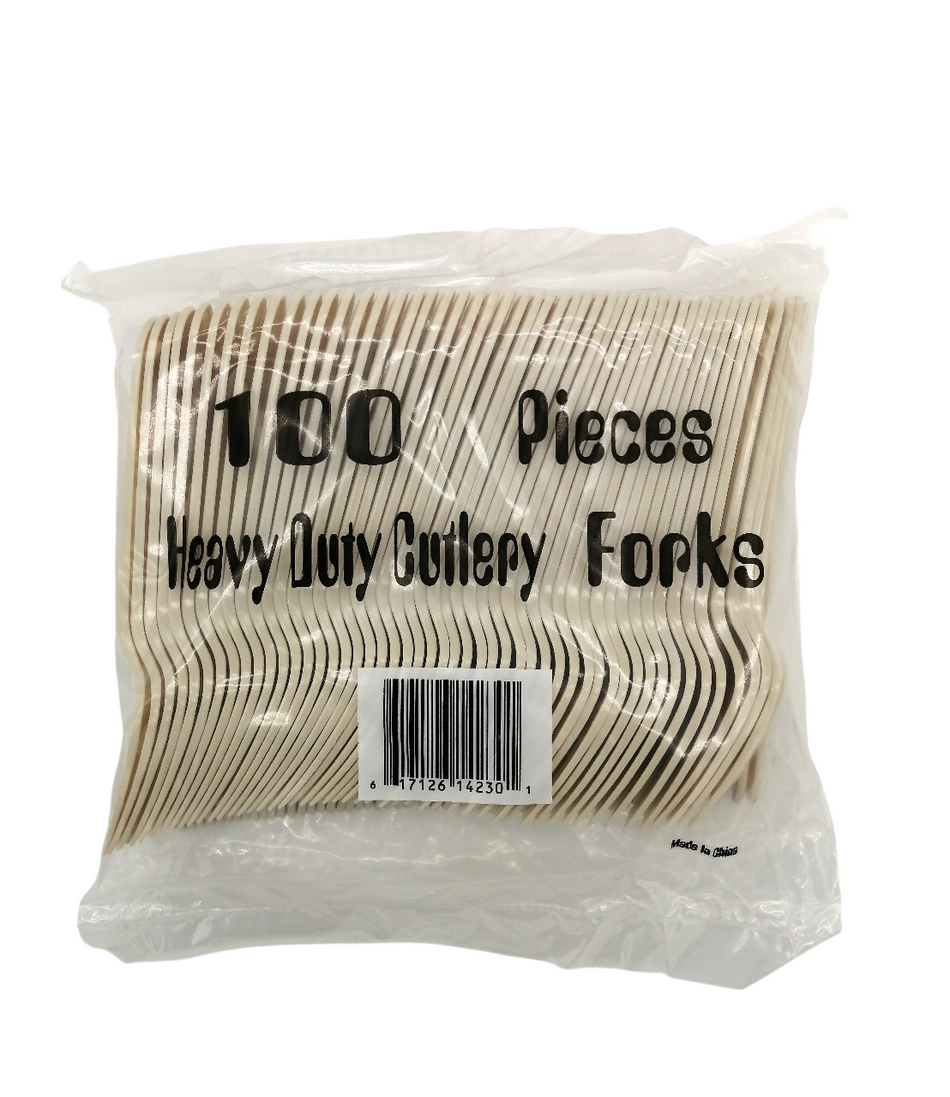 1000pcs Cream Reusable Plastic Forks