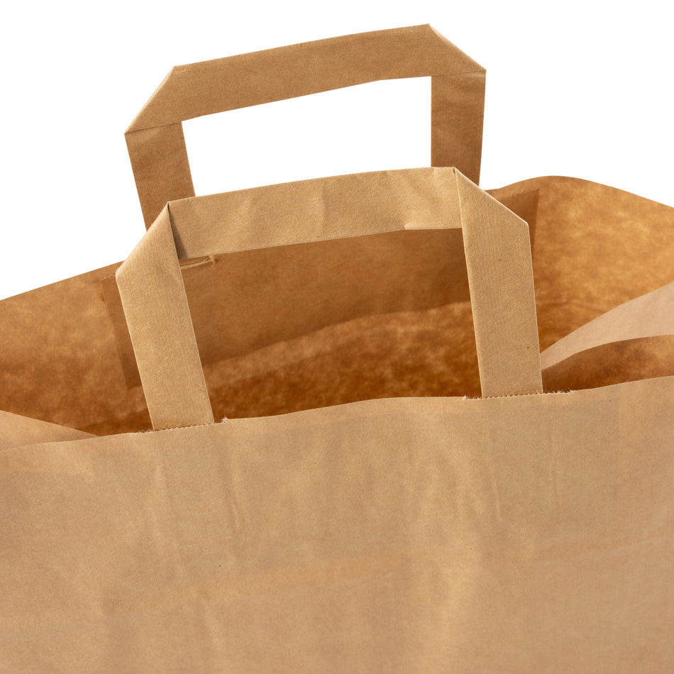 250 pcs Brown X-Large SOS Takeaway Carrier Bag