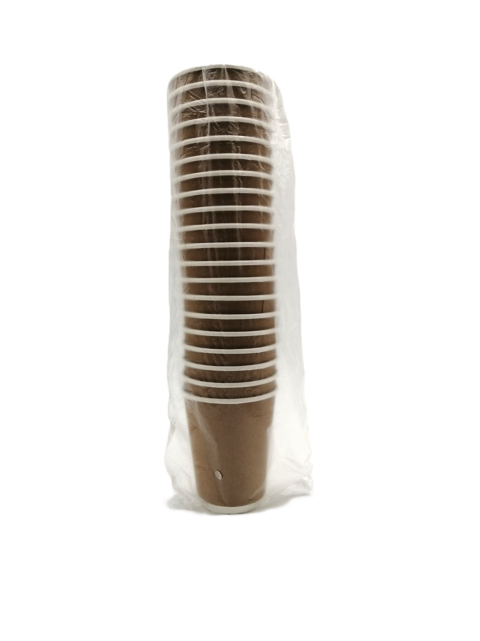 400 pcs 12oz Plain Kraft Double Wall Cups