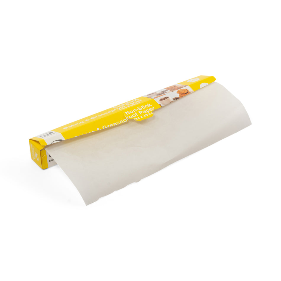 35 Rolls 370mm x 10m Non-Stick Baking Paper Roll - Retail Rolls