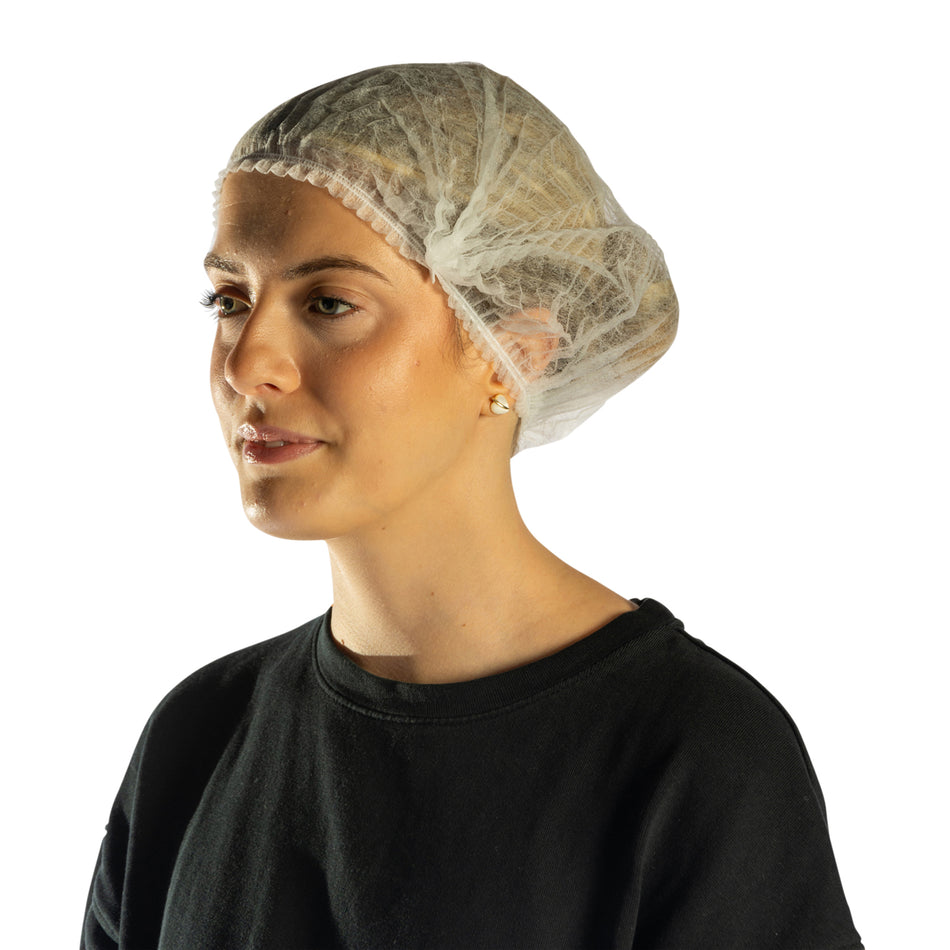 1000 pcs Hygiene Hair Nets Mob Caps White