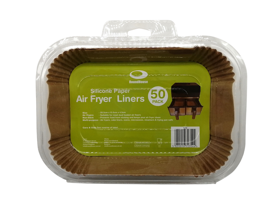 50pcs Rectangle Silicone Paper Air Fryer Liners
