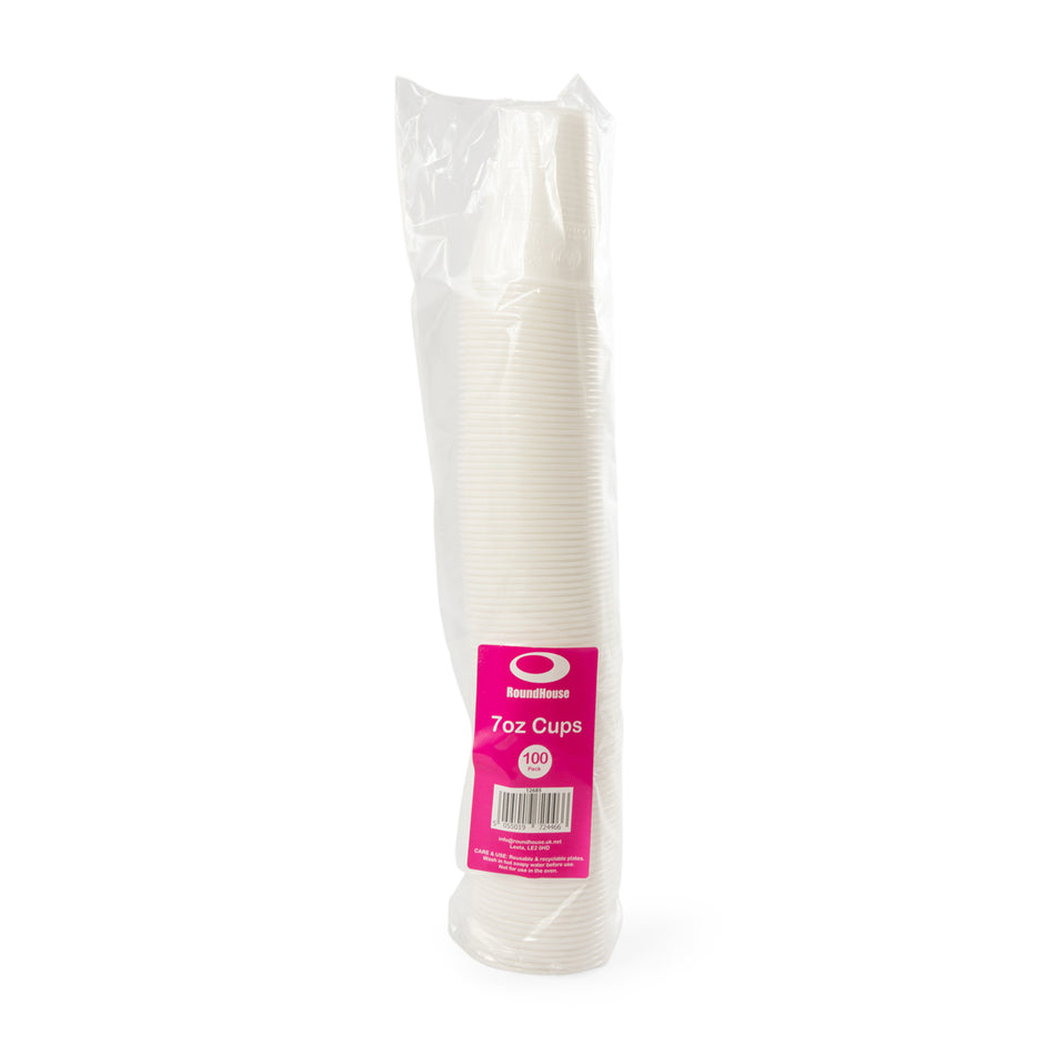 3000 pcs (Sleeves of 100) 7oz White Cups