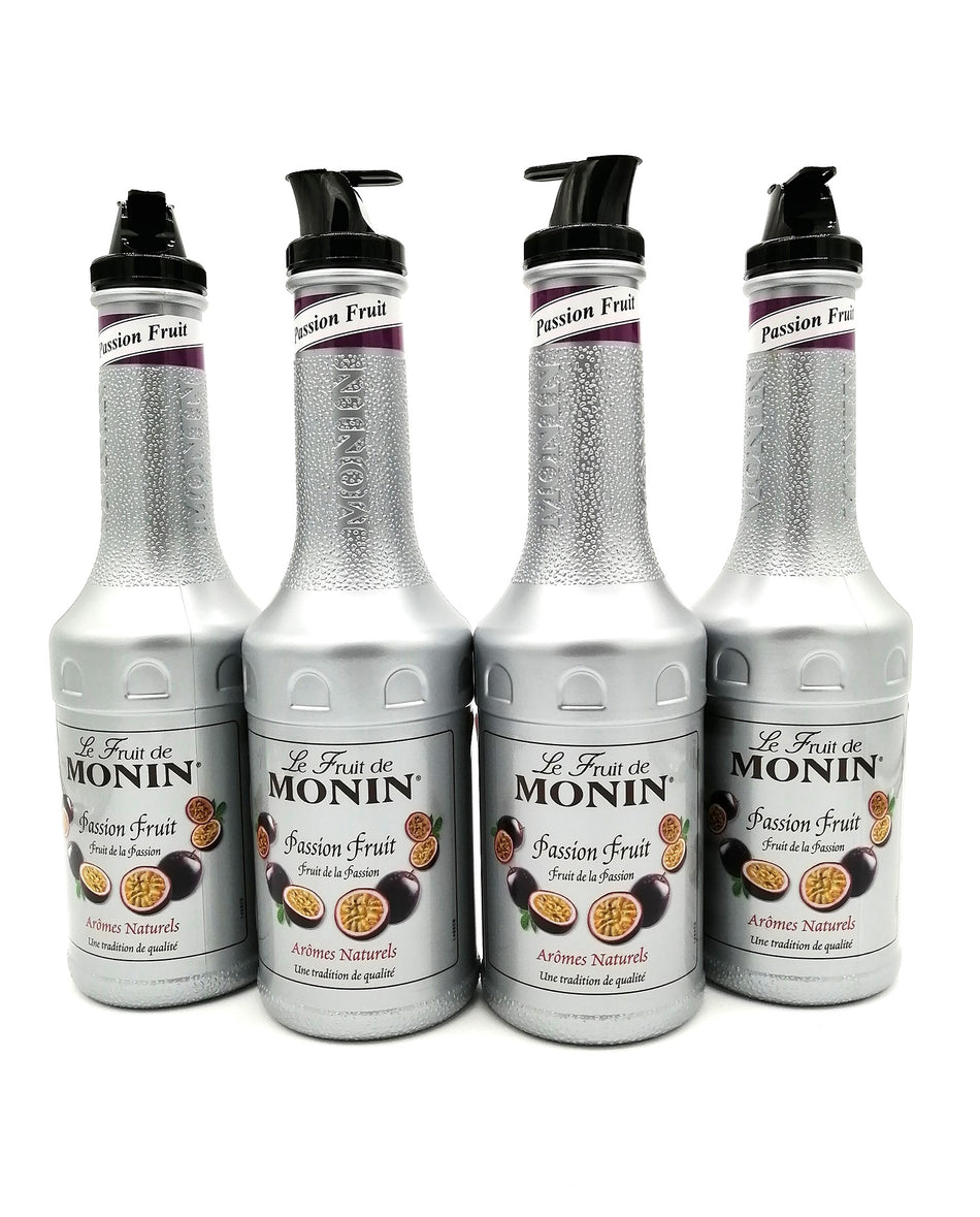 4 Bottles 1 Litre MONIN Passion Fruit Puree